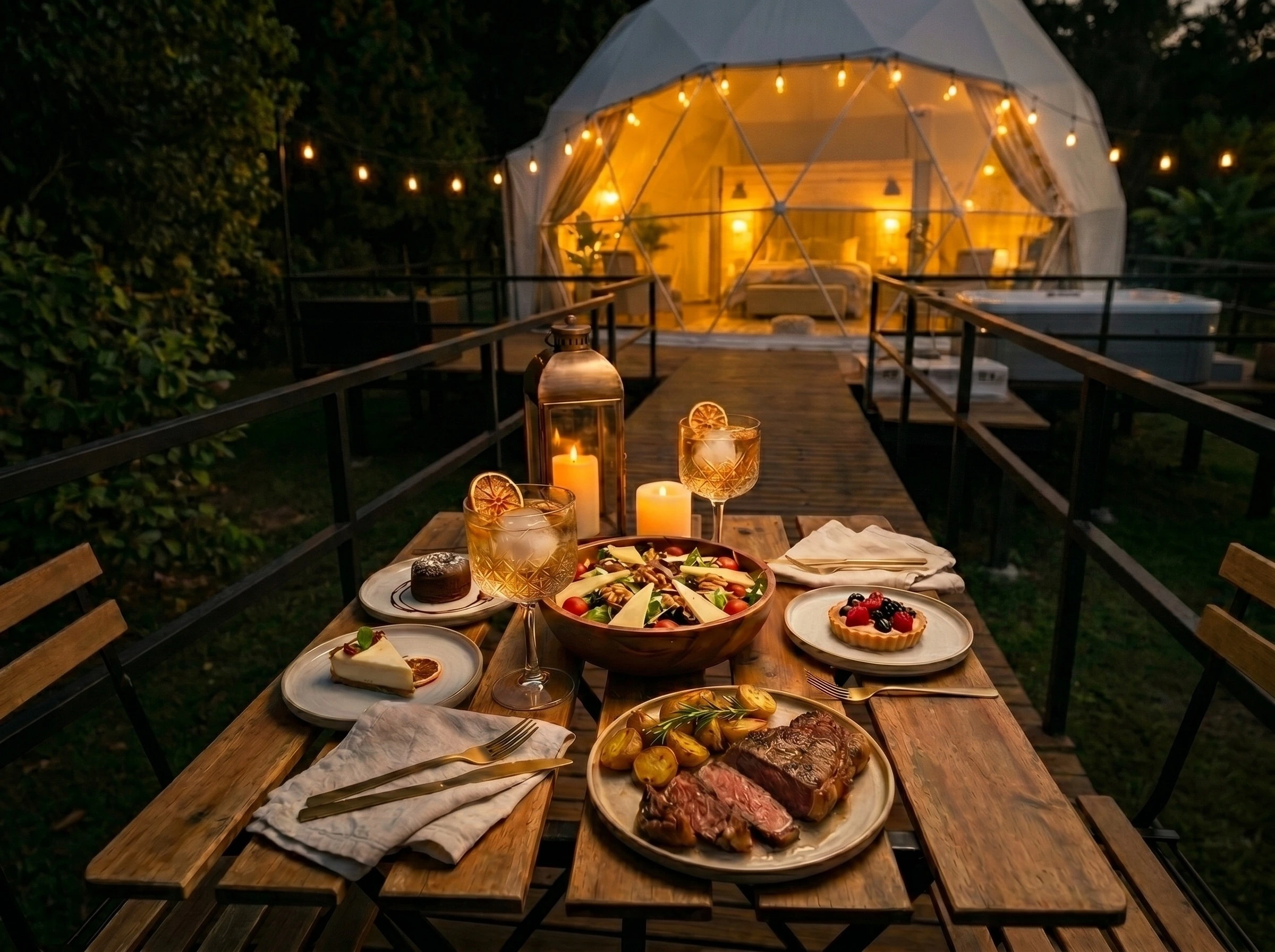 Cena bajo las estrellas